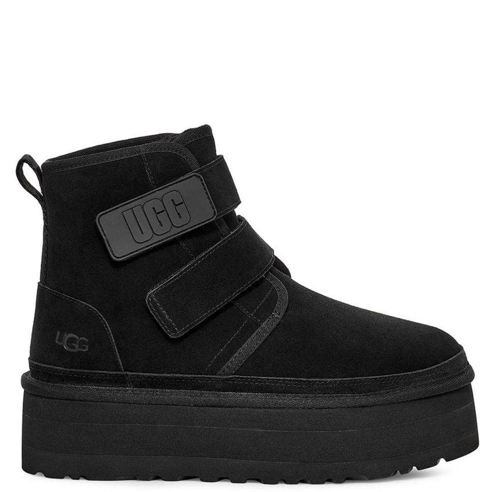 NIB UGG Neumel Platform Boot Velcro in Black- size 10